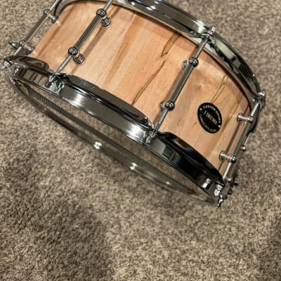 JJrums Ambrosia Maple 5.5x14 Stave Shell snare drum image 10