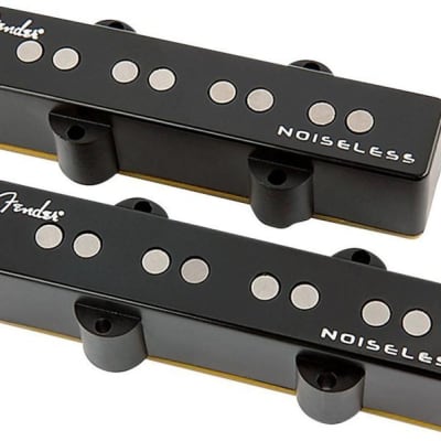 Genuine Fender GEN 4 Noiseless Jazz/J Bass Pickups Set - BLACK image 2
