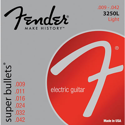 Fender 3250L Super Bullets Electric Guitar Strings Set - LIGHT 9-42 for sale