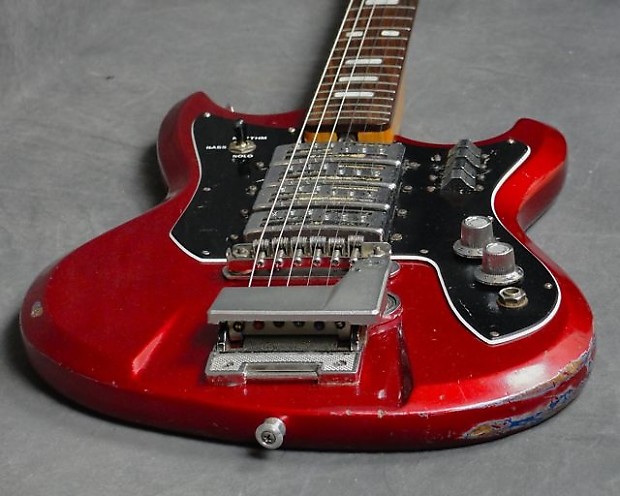 1960's Teisco ET-440 Spectrum 4 Guitar, Red, 4 Pickups, Made