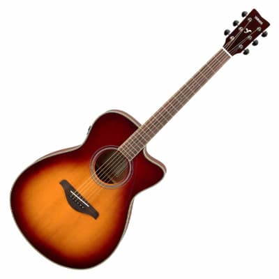 Yamaha FSC-TA TransAcoustic Small Body Acoustic Electric Guitar w/ Cutaway - Brown Sunburst image 2