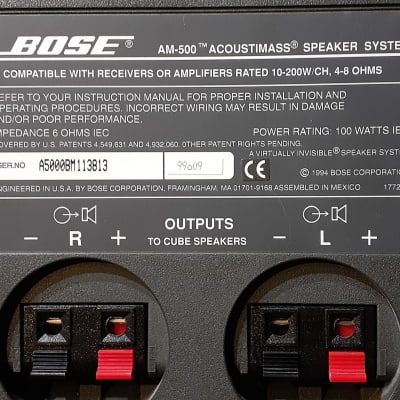 1995 Bose AM 500 Acoustimass Speaker System Complete image 4