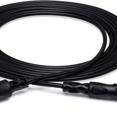 Hosa HPE-310 1/4" TRS to 1/4" TRS Headphone Extension Cable, 10 Feet,Black image 1
