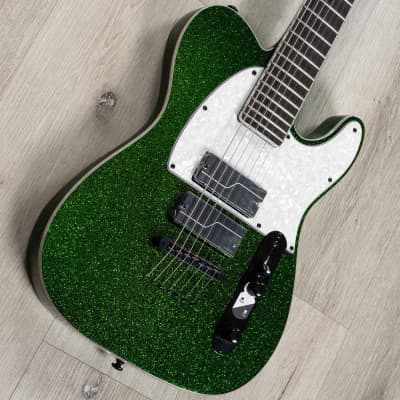 ESP LTD SCT-607 Baritone Stephen Carpenter Signature Series 7-String Guitar, Ebony Fretboard, Green image 2