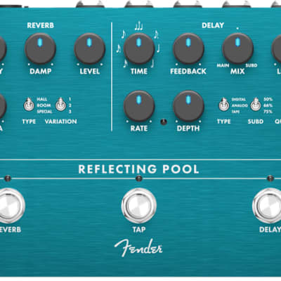 Fender Reflecting Pool Delay/Reverb Analog Guitar Effects Stomp Box Pedal image 2