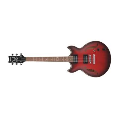 Ibanez AM53 Artcore Series 6-String Hollow-Body Electric Guitar (Right-Handed, Sunburst Red Flat) image 2