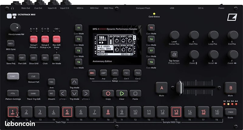 Elektron Octatrack MkII Anniversary Edition Dynamic 8-Track Performance Sampler 2020 - Black image 1