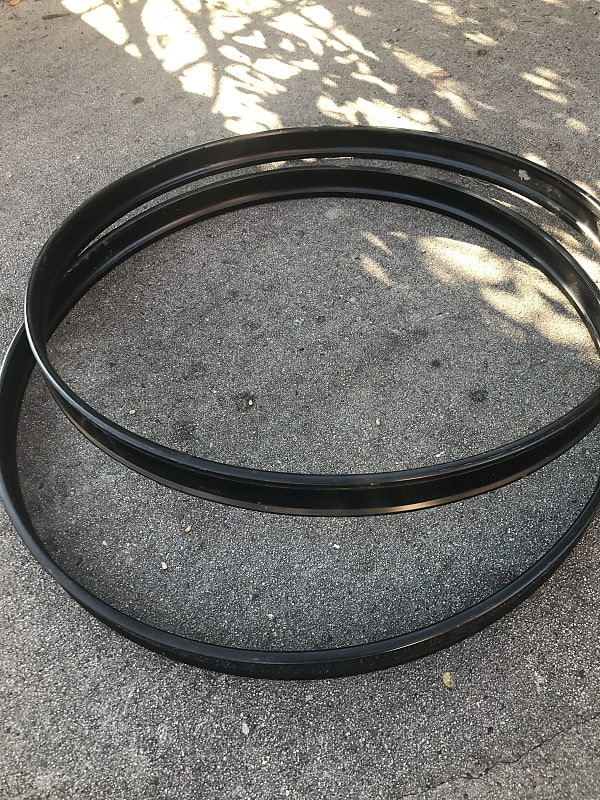Pearl/MIJ 22" Bass Drum Hoops Black Reverb