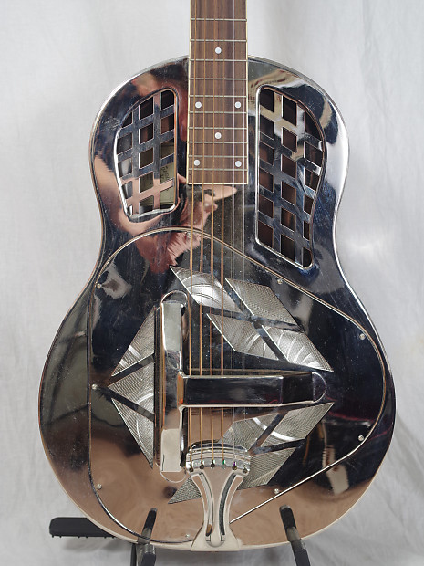 Recording King RM-991-S Tricone Squareneck Resonator Nickel-Plated Bell Brass image 1