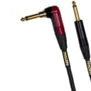 Mogami GOLDINST-SR10 Gold Instrument with Silent Plug on Right Angle Guitar Cable - 10 ft