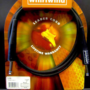 Whirlwind L06 Leader Standard 1/4" TS Instrument Cable Straight/Straight - 6'