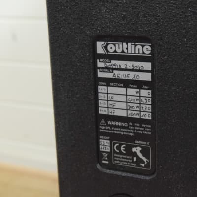 Outline Doppia II 5040 Full Range 3-Way Loudspeaker PAIR (church owned) Shipping Extra CG00GY6 image 10