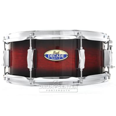 Pearl Decade Maple Snare Drum 14x5.5 Deep Red Burst image 2