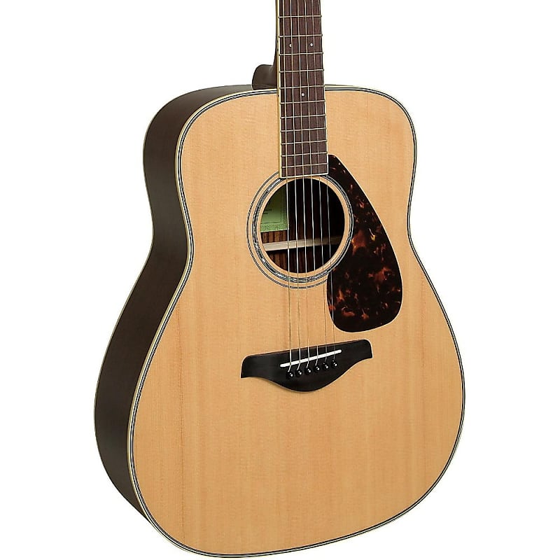 Yamaha FG830 Dreadnought Acoustic Guitar Natural-Natural image 1
