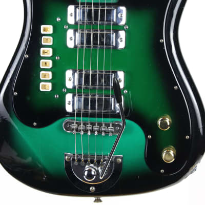 1960s Galanti Kapa Made in Italy Green Burst Gemelli Polverini Vintage Electric Guitar | Green Burst! Hopf Crucianelli image 13