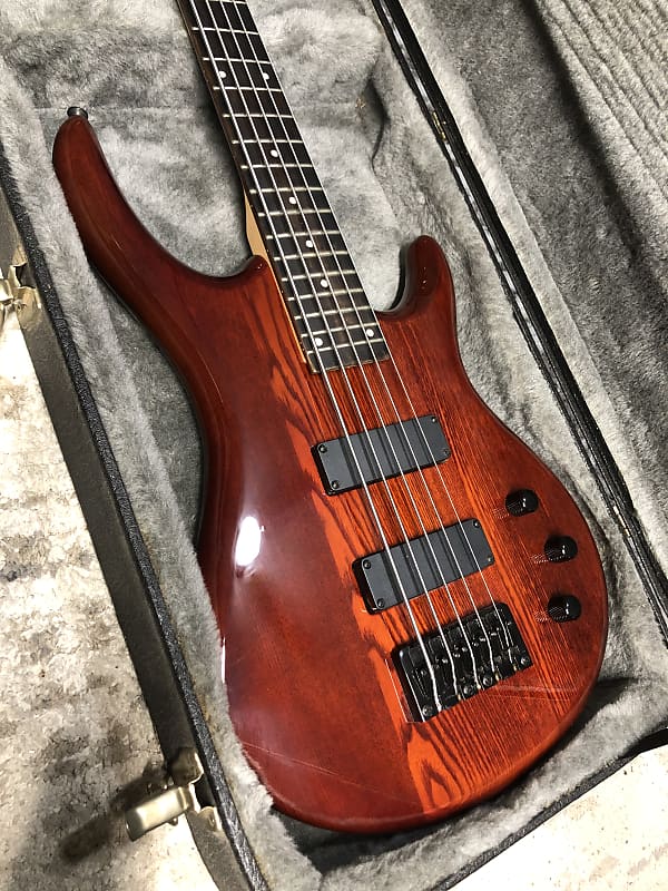 Epiphone Embassy Standard V 5 String bass guitar Wood grain