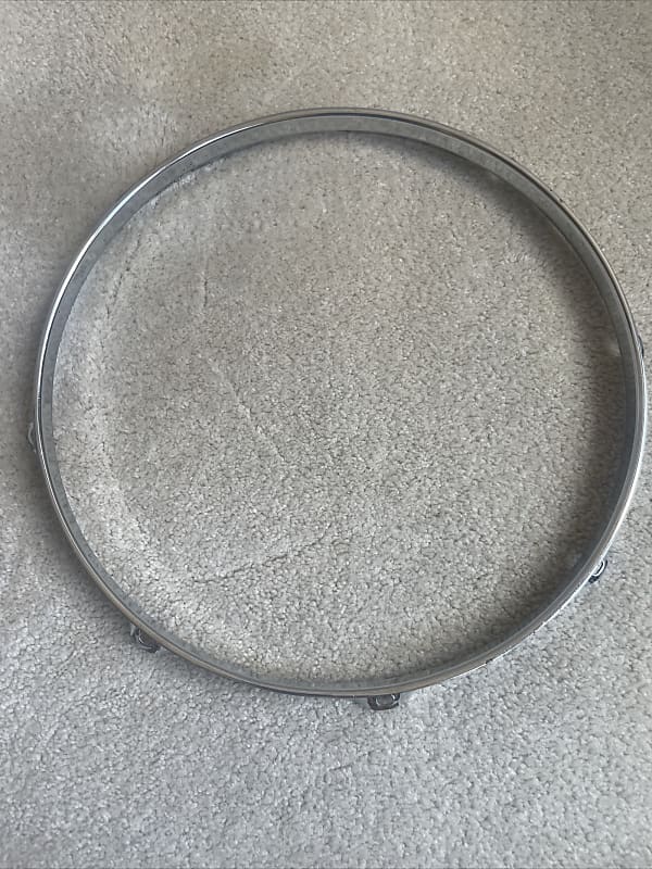 Ludwig 13” 8 hole snare drum or Tom steel hoop 70s 80s - Chrome image 1