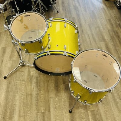 Ludwig Classic Maple 3-Piece Shell Pack 12/16/22 (Yellow Glitter) image 8