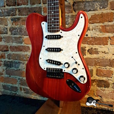 Weeping Willow Lutherie Custom T/S-Style Hybrid Electric Guitar (2000s - Red Trans) image 3