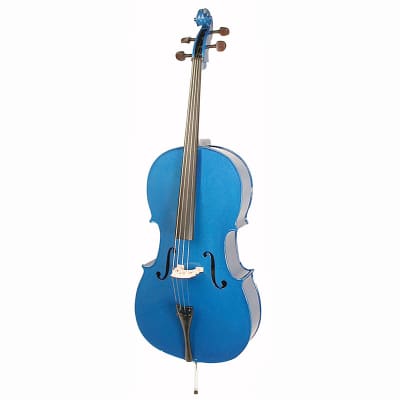 Stentor 1490ABU Harlequin Series 4-String Full Size 4/4 Cello Outfit w/Padded Cover & Bow