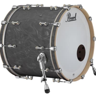 Pearl Music City Custom Reference Pure 20"x14" Bass Drum w/BB3 Mount SHADOW GREY SATIN MOIRE RFP2014BB/C724 image 1