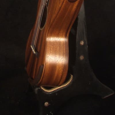 Bruce Wei Harp Style Left-handed Solid Acacia 4 String Soprano Ukulele, MOP Inlay HU13-2005 image 4