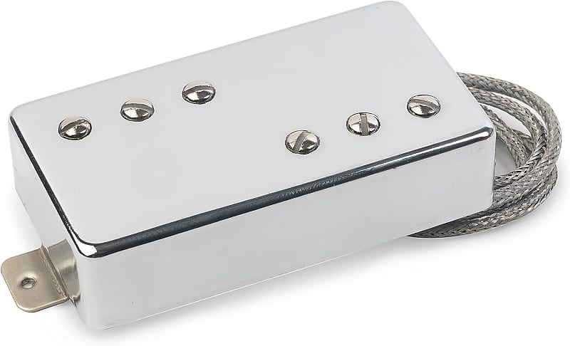 StewMac Offset-pole Humbucker Pickup, Neck Position, Chrome | Reverb