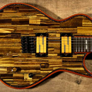 Tiger´s Eye top? I am not kidding you - this Chronos guitar has a real gemstone top! image 7