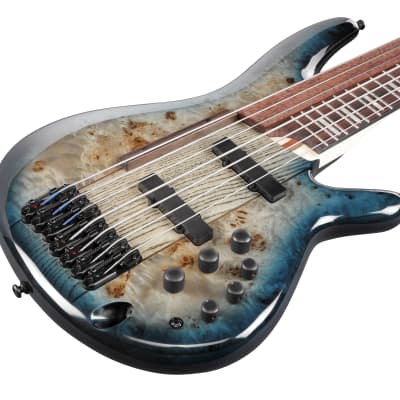 Ibanez Bass Workshop SRAS7 Ashula 7-string Bass Guitar - Cosmic Blue Starburst image 6