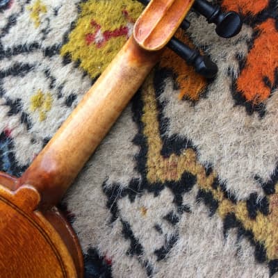 Violin Super Small Playable 10 1/4 Inches Long 1/128?? Full Purfling with Bow and Case image 10