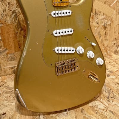 Fender Custom Shop Limited Edition '55 Bone Tone Strat Relic - Aged Hle Gold, Gold Hardware image 1