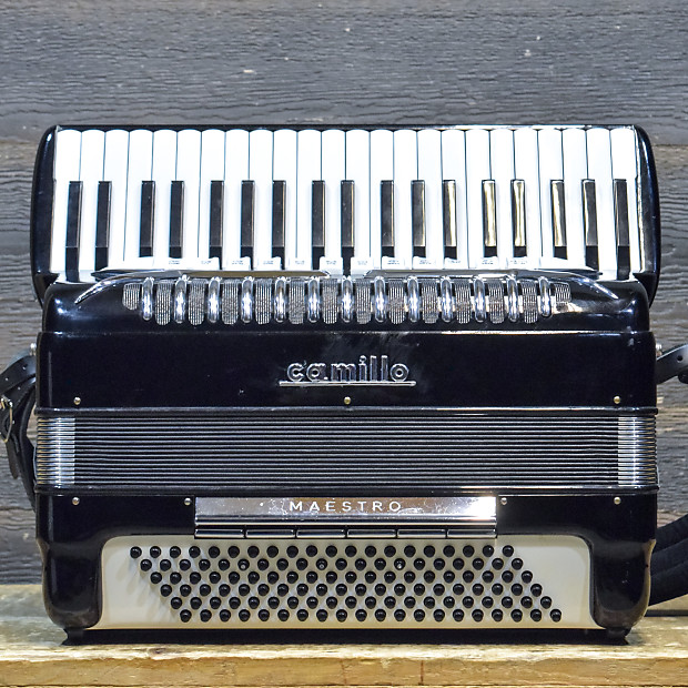 Camillo Maestro by Guerrini 120 Bass 41 Key Black Piano Accordion w Case 65106