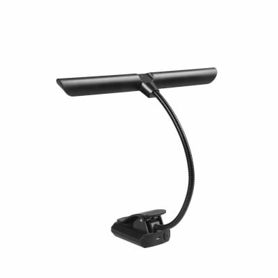 Infitronic IN18LEDNLR - 18 LEDs Rechargeable Music Stand Light, Piano Lamp, Reading Lamp, Clamp Light, Dimmable, 2 Colour Modes, Black image 1