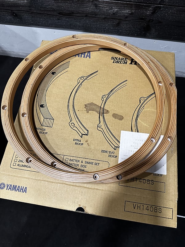 Yamaha VH-1408S 14” Vintage Maple 8-Lug Wood Snare Drum Hoops (Pair) |  Reverb