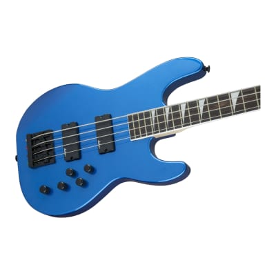 Jackson JS Series Concert Bass JS3 Poplar Body 4-String Guitar with Amaranth Fingerboard and 3-Band EQ (Right-Handed, Metallic Blue) image 8