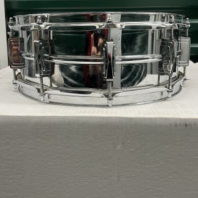 Ludwig No. 400 Supraphonic 5x14" 10-Lug Aluminum Snare Drum with Keystone Badge 1963 - 1969 - Chrome-Plated image 3