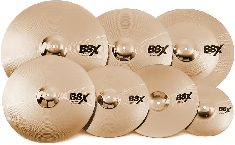 Sabian B8X Complete Cymbal Set - 10/14/16/18/18/20 inch Bundle