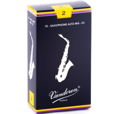 Vandoren Traditional Alto Saxophone Reeds - #2 10 Box image 1