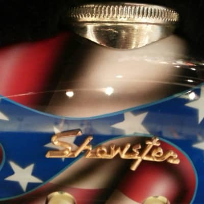 American Showster 'The Biker' NOS 1997 Flag Pattern NAMM show guitar image 1