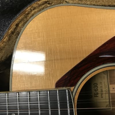 Yamaha FG-630 12 string vintage acoustic guitar made in Japan 1973  Brazilian rosewood or Jacaranda image 6