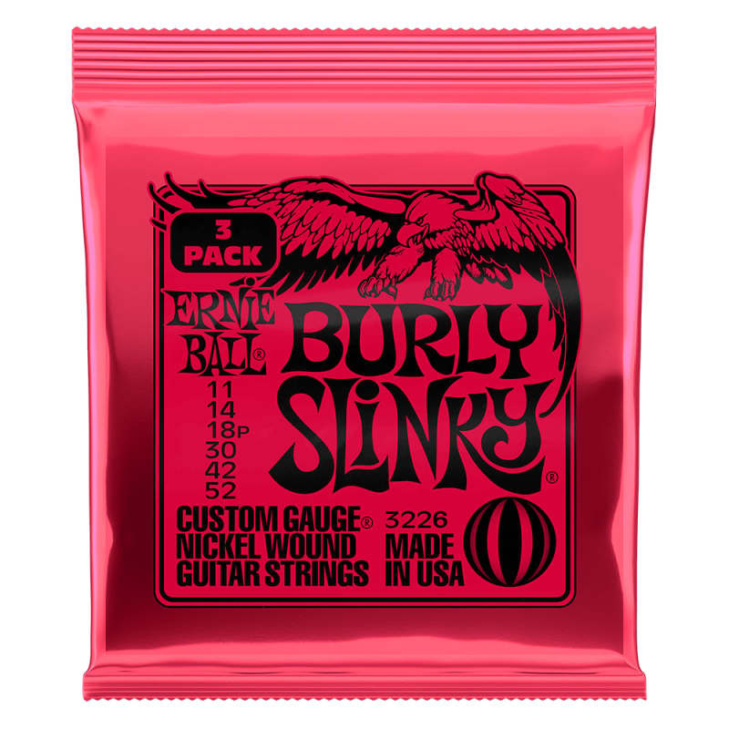 Photos - Strings Ernie Ball Burly Slinky Electric Guitar ; 3-PACK gauges... new 