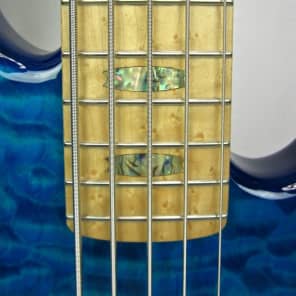 USA Spector Coda Deluxe 5 String Bass Guitar Bahama Blue Gloss PJ Pickups image 3