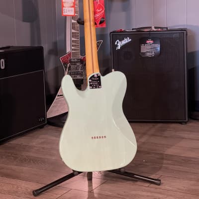 Fender American Ultra Luxe Telecaster 2021 Transparent Surf Green image 8