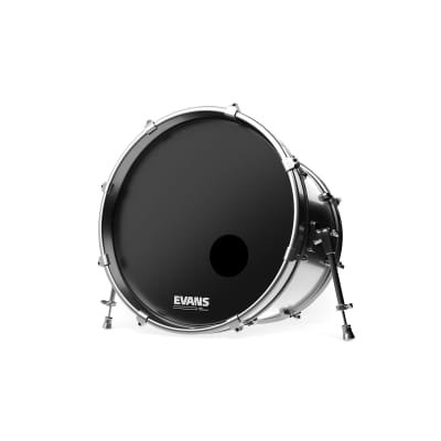 Evans EQ-3 Resonant Black 24" Bass Drum Head with Port image 2