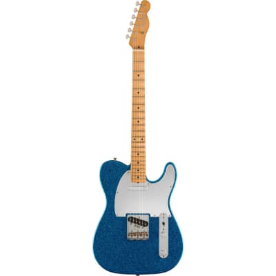 Fender J Mascis Telecaster Maple Fingerboard Electric Guitar Bottle Rocket Blue Flake image 9
