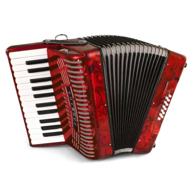 Hohner 1303-RED 12 Bass Entry Level 37-Key Piano Accordion