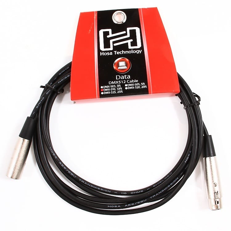 Hosa DMX-510 5-pin/3-conductor DMX Cable - 10 foot image 1