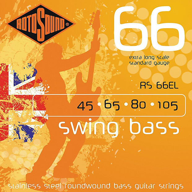 Rotosound RS66EL Swing 66 Bass Extra Long Heavy Bass Strings 45-105 image 1