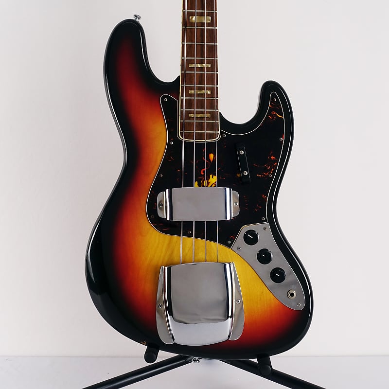 Vintage Unknown 1970's Jazz Bass Sunburst Lawsuit Era Made In | Reverb