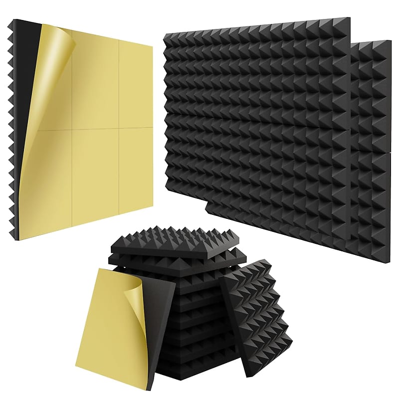 12 Pack Self-Adhesive Soundproof Wall Panels, 1.5